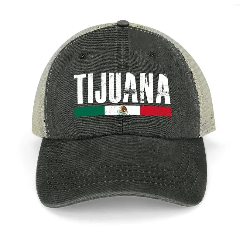 Cappellini da baseball Tijuana Messico Bandiera messicana Città Stato Cappello da cowboy Designer Foam Party Uomo Donna