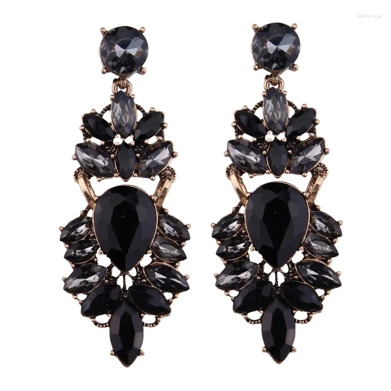 Dangle Earrings Retro Court Rhinestone Bohemian Foreign Trade Fashion Simple Jewelry