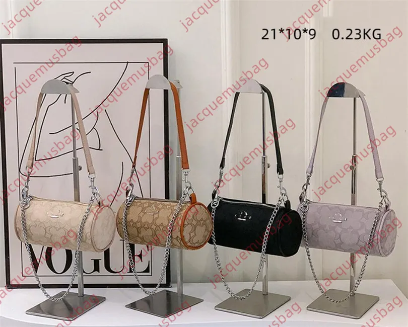 Women coa chain bag Designer CC Pen container bags mini Cylindrical handbag cylinder-shaped tote leather jacquard Shoulder crossbody Clutch wallet Hobo purses