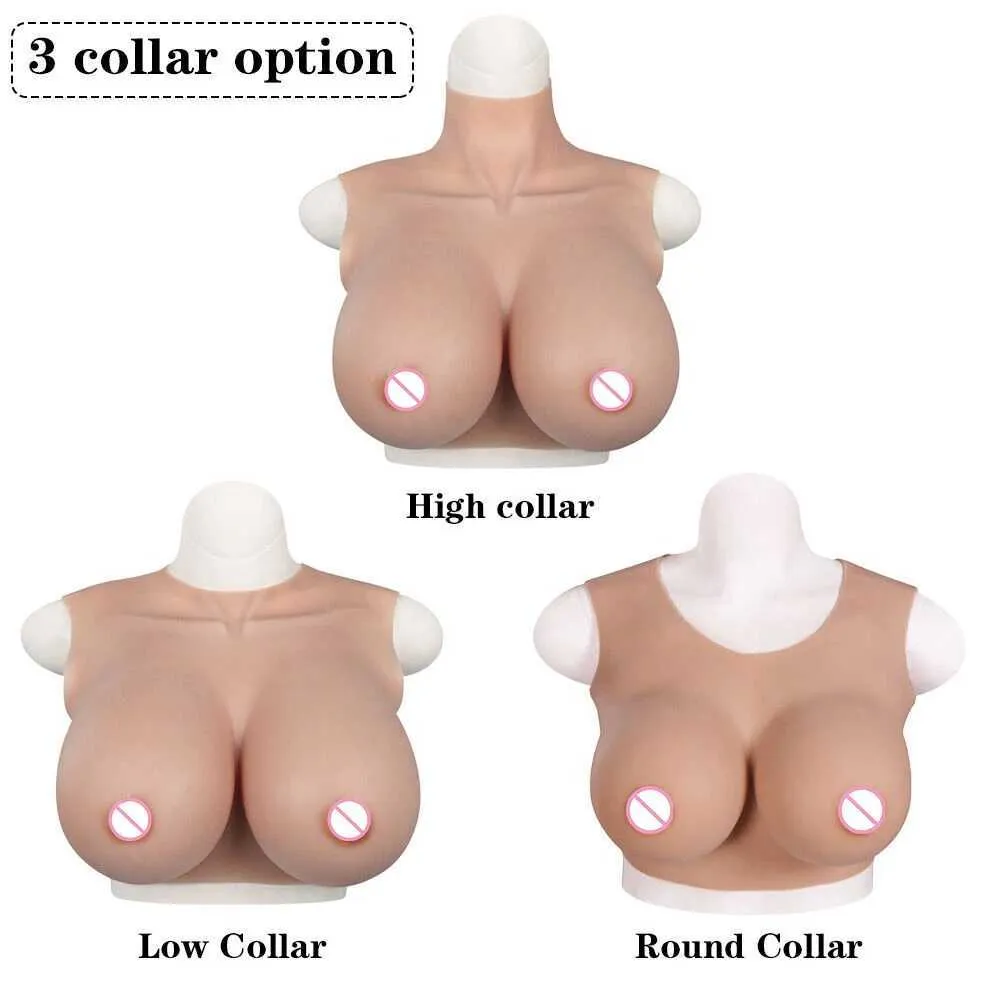 Cuscinetto per il seno Eyung Forme del seno in silicone Alto Basso Colletto tondo Crossdresser Drag Queen Pettorale in silicone Boob finto Cosplay Piastra in silicone 240330