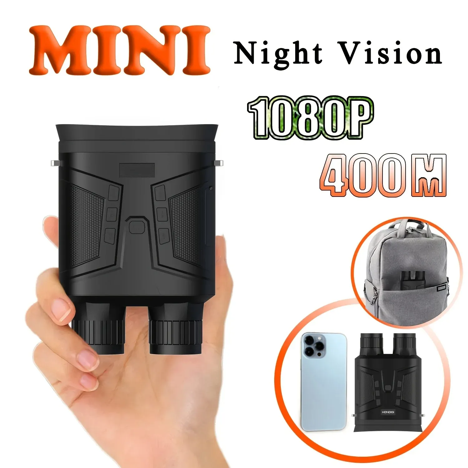 Mini 80 Super mini small night vision telescope built-in display 6X zoom digital telescope night vision DVR record 16GB