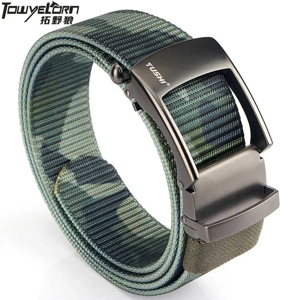 Bälten Towyelorn Mens Nylon Military Belt Mens Tactical Belt Mens Woven Belt Tyg Tactical Canvas Belt Mens Outdoor Work Belt Q240401