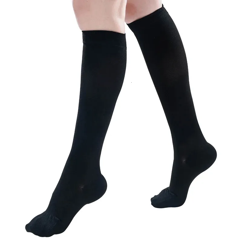 Legbeauty 23-32mmHg Compression mollet chaussettes unisexe pression classe 2 varices genou haut bas bout fermé S-5XL240401