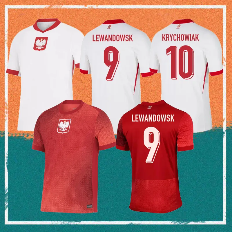 2024 LEWANDOWSKI Fußballtrikot 24/25 Polen Home #15 GLIK #19 SZYMANSKI #20 ZIELINSKI Away Nationalmannschaft GROSICKI MILIK Krychowiak Fußballtrikots Uniform