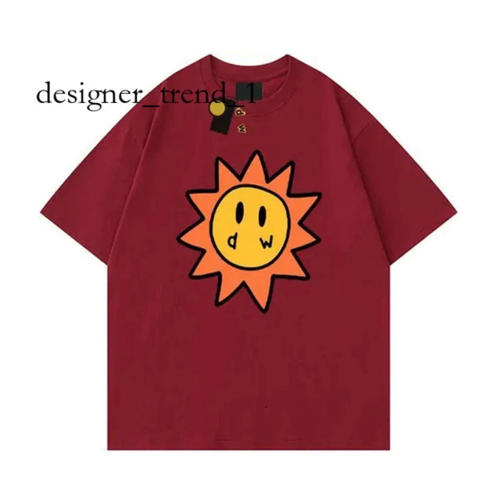 Drew Tshirt Men Designer Shirt Smiley Sun Playing Cards Tee Graphic Printing Tshirt Summer Trend Short Sleeve Casual Shirts High Street Drew T Shirt 5485