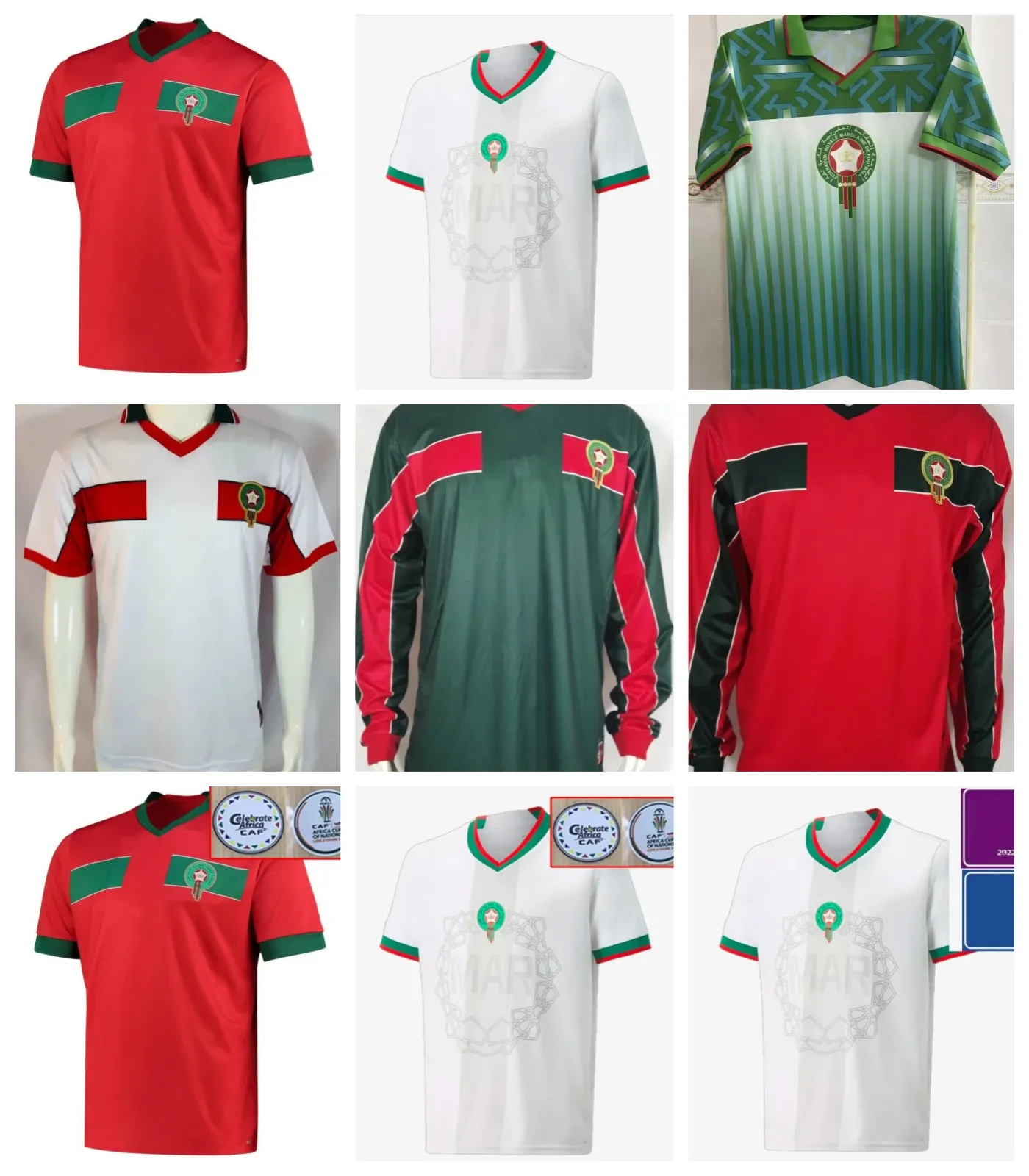 2024 Maroc maillots de football HAKIMI 2025 fans version joueur 22 23 24 ZIYECH ADLI EZ ABDE AGUERD OUNAHI AMRABAT maillot de football HADDA uniforme rétro 1994 1998 long