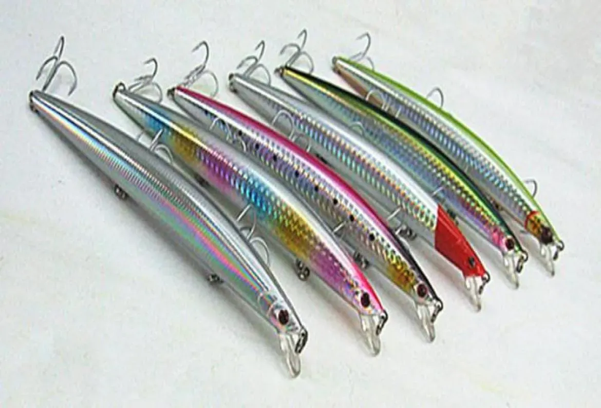 145 cm 20g Sea Fishing Lure Game Tackle China Hook Minnow Bait Slender Shape Lure Plastic Hard Bait Casting Spinner Bait Floating 5116762