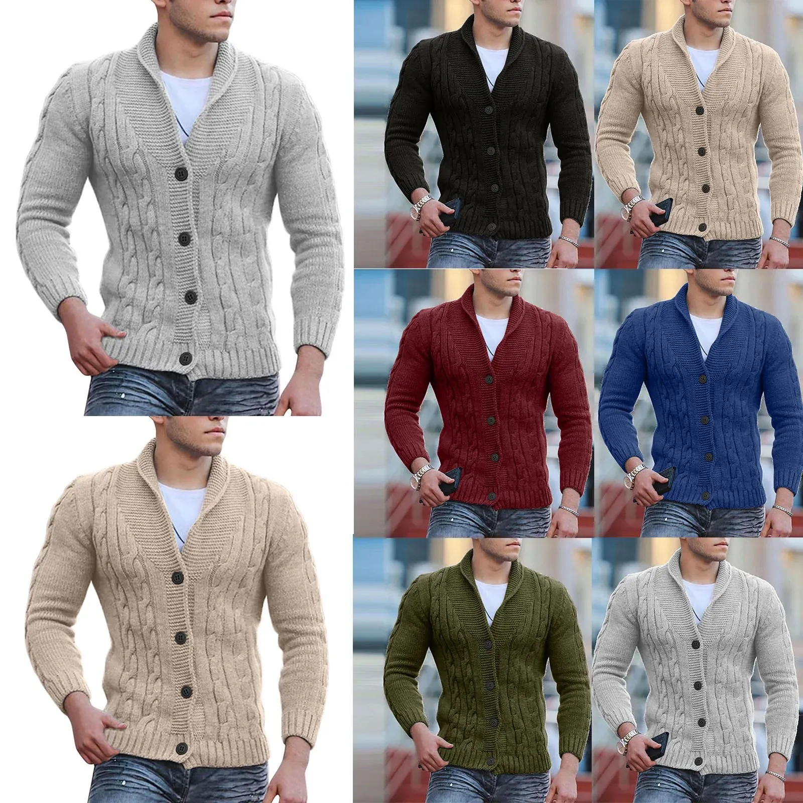 Cardigan Homme Long Rouge Élégant – Pull Oversize Manches Longues Doux & Confortable – Trench Style Décontracté Automne Hiver – Grande Taille Disponible