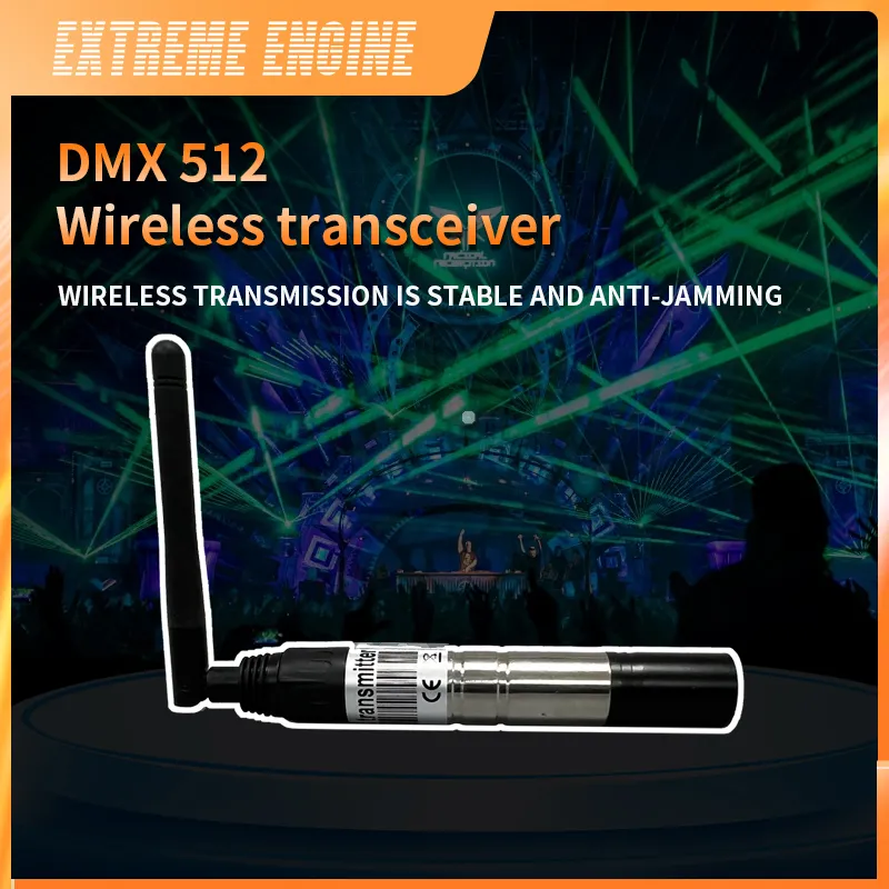 DMX512 Беспроводной передатчик 2,4G Встроенный аккумулятор Приемник Контроллер лазерного света DMX Эффект сценического освещения Эмиссор DMX США Пятно