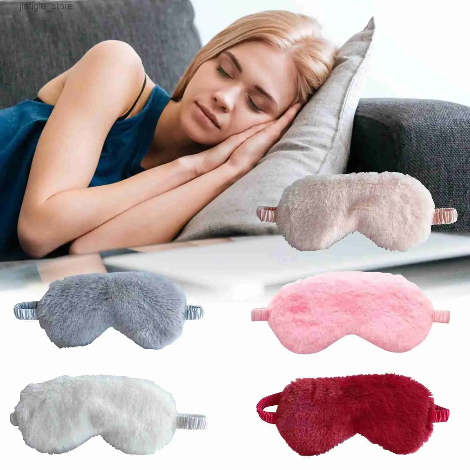 Sleep Masks Plush Sleep Sleep Eye Mask Sleep Mask Silk Sork Sork Hardly Hair Hary Dream Dream Night Bandage Band Relead Travel Eye Cover Y240401