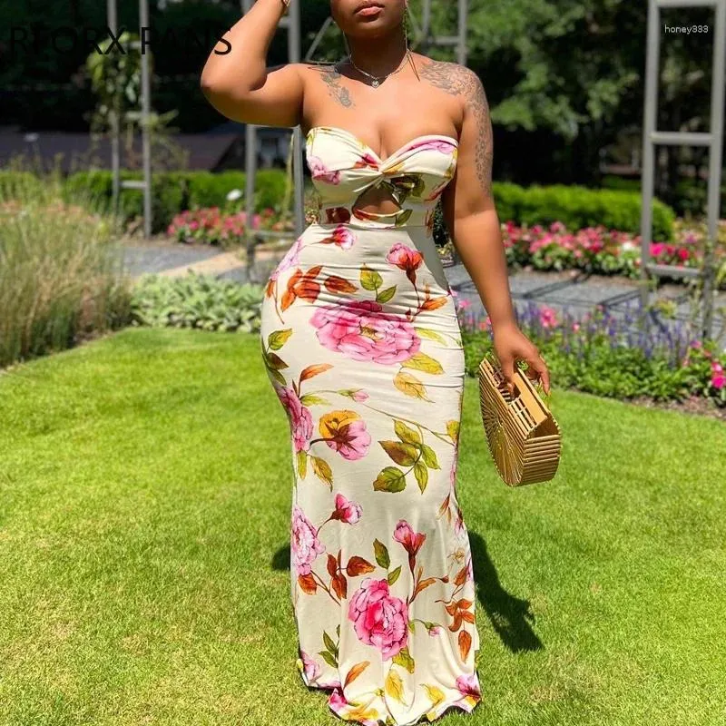 Floral Strapless Maxi Dress: Sexy Off-Shoulder Vacation Style - Shop Now!  from Dhgate Basic & Casual Dresses - price 32.83