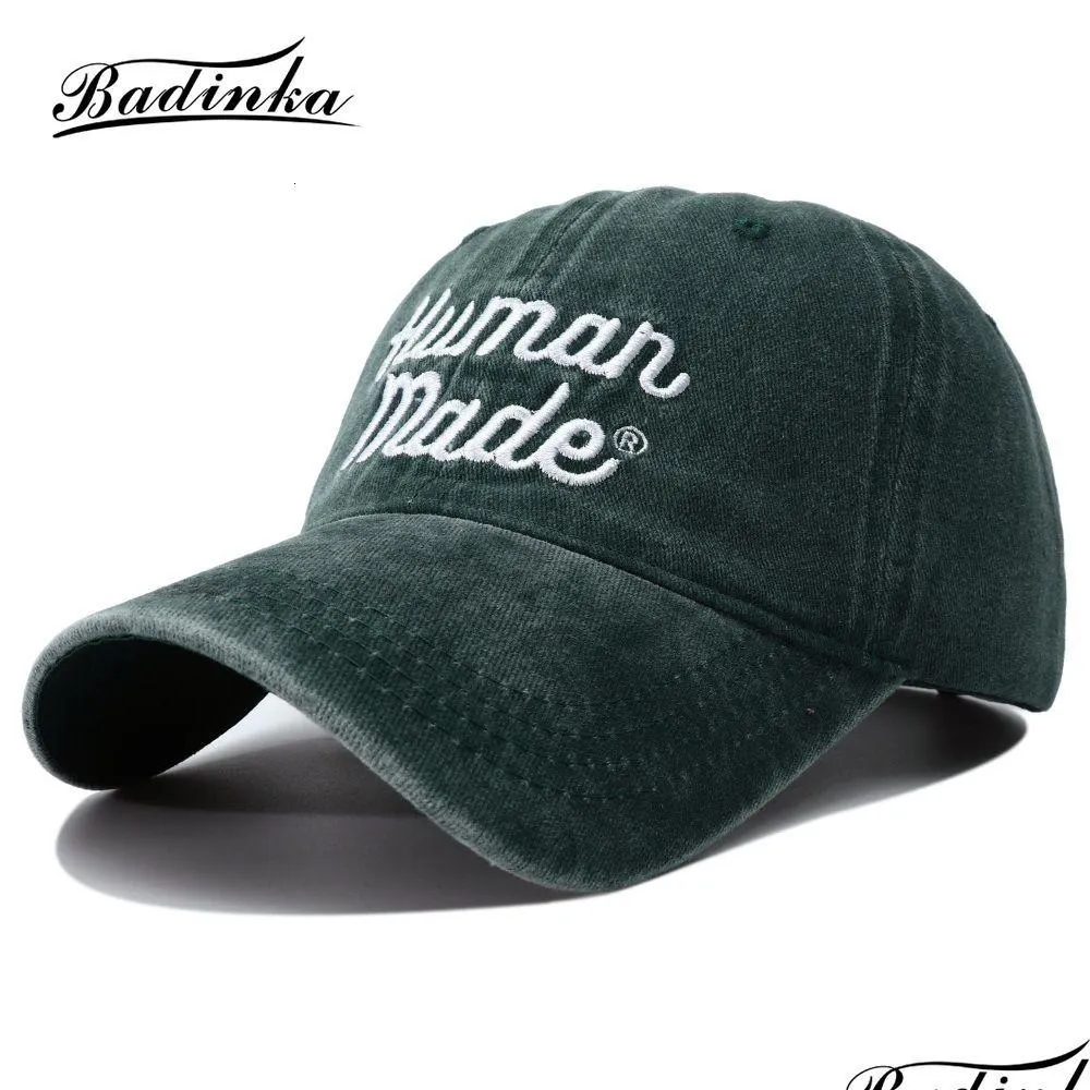 Snapbacks S Human Made Embroidery Vintage Washed Died Baseball Cap Uni Hats For Women Men Bone Mascino F2711 230210 Drop Delivery Spor Dhyh3