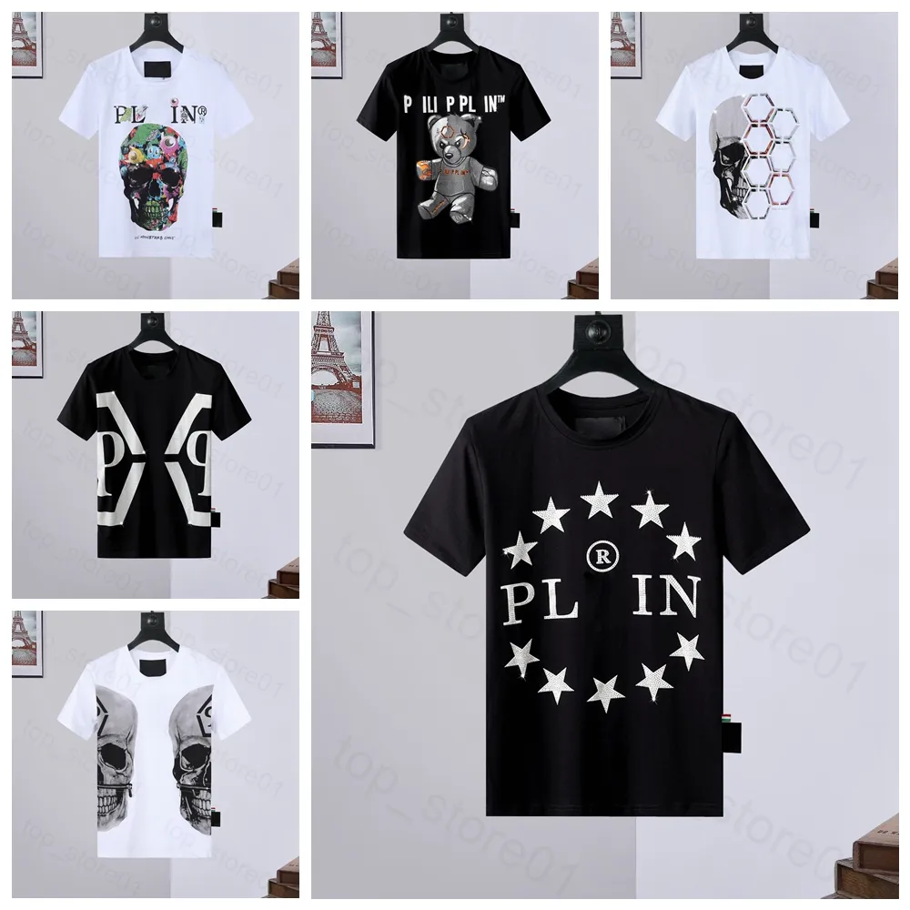 5A Maglietta da uomo PP Skull Diamond magliette Germania marchio Designer di lusso lettera 3D Dollar bear stampa polo Magliette da uomo Donna Teschi 24ss Tee pantaloncini con cappuccio top 02