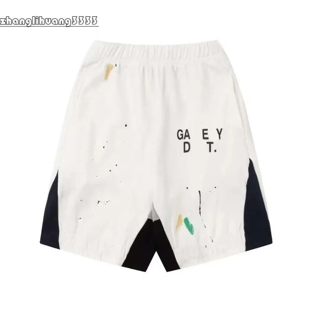 Men`s plus-size shorts GALL casual splash-ink shorts Men`s European and American High street sports running trend loose fifth pants coupleS-XL