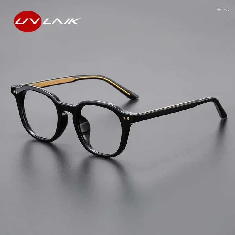 Sunglasses Frames UVLAIK Fashion Large Frame TR Optical Eyeglasses Men Women Anti Blue Light Clear Glasses Vintage Myopia Spectacle