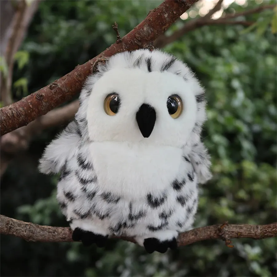 Snowny Owl Anime Śliczne pluszowe sokoły ptaki pluszowe zabawki życie zwierzęta symulacyjne Symulacja wypchana lalka kawai zabawki dla dzieci 240325