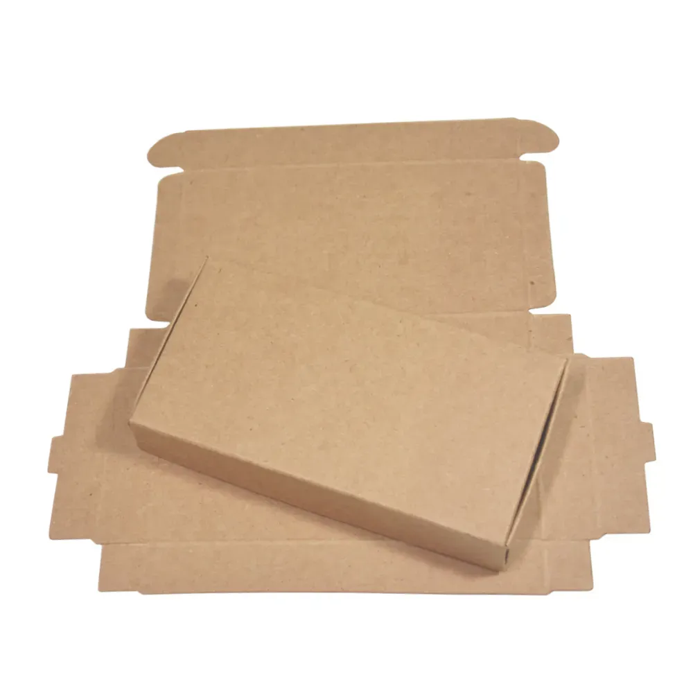 13.3*6.8*1.8cm Brown Craft Paper Gift Box Wishes Card Business Cards Package Paper Boxes Candy Jewelry Food Paperboard Box 