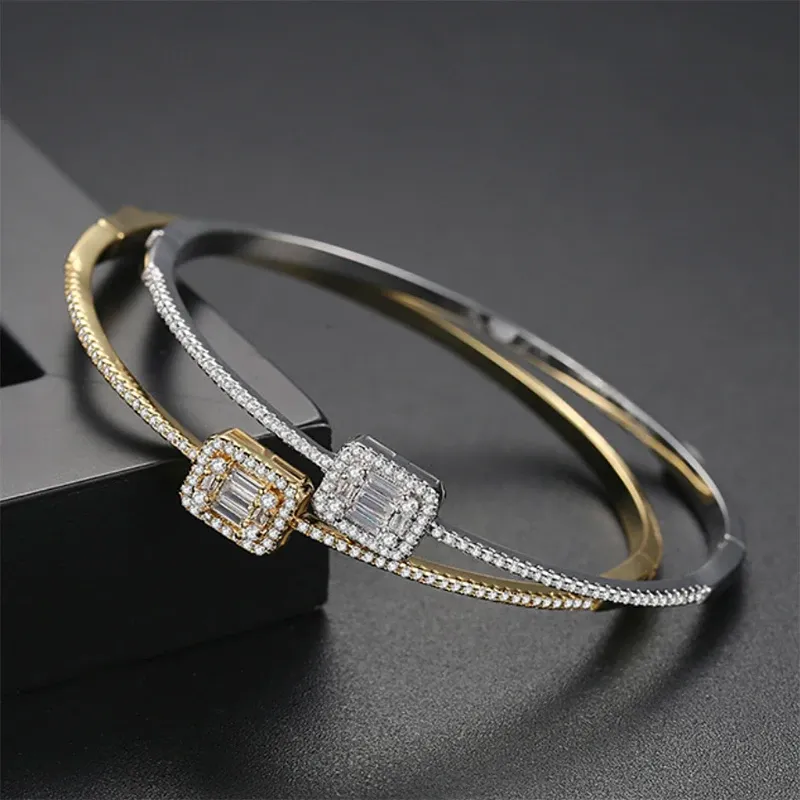 Bangles Hot Bangle Jóias Simples Moda Luxo Celebridade Festa de Casamento Viagem Top Quality Cubic Zirconia Para Mulheres Jóias