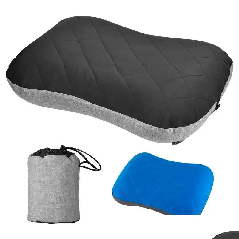 Coussins d'extérieur Mat Gonflable Air Oreiller Lit Slee Cam Cou Civière Dossier Portable Pour Avion De Voyage Support De Repose-tête Drop Livraison Otjtj