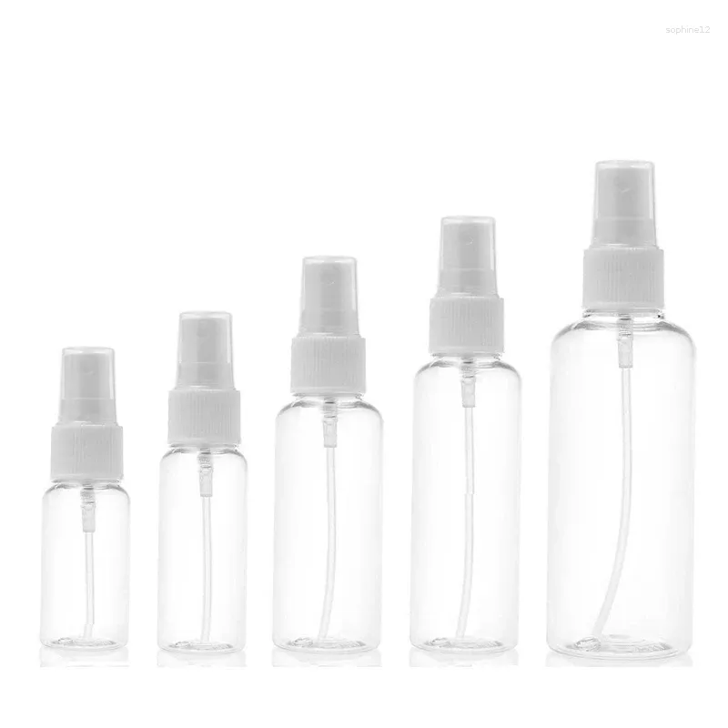 Botellas de almacenamiento 20 piezas 10ml 30ml 50ml 60ml 100ml Frasco vacío transparente Spray de plástico Mini envases cosméticos recargables