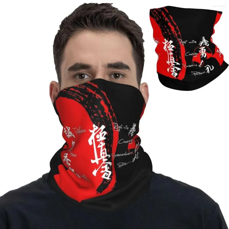 Sjaals Kyokushin Karate Bushido Waarden Bandana Neck Gaiter Gedrukt Bivakmutsen Magische Sjaal Multi-use Hoofdband Rijden Unisex Volwassene