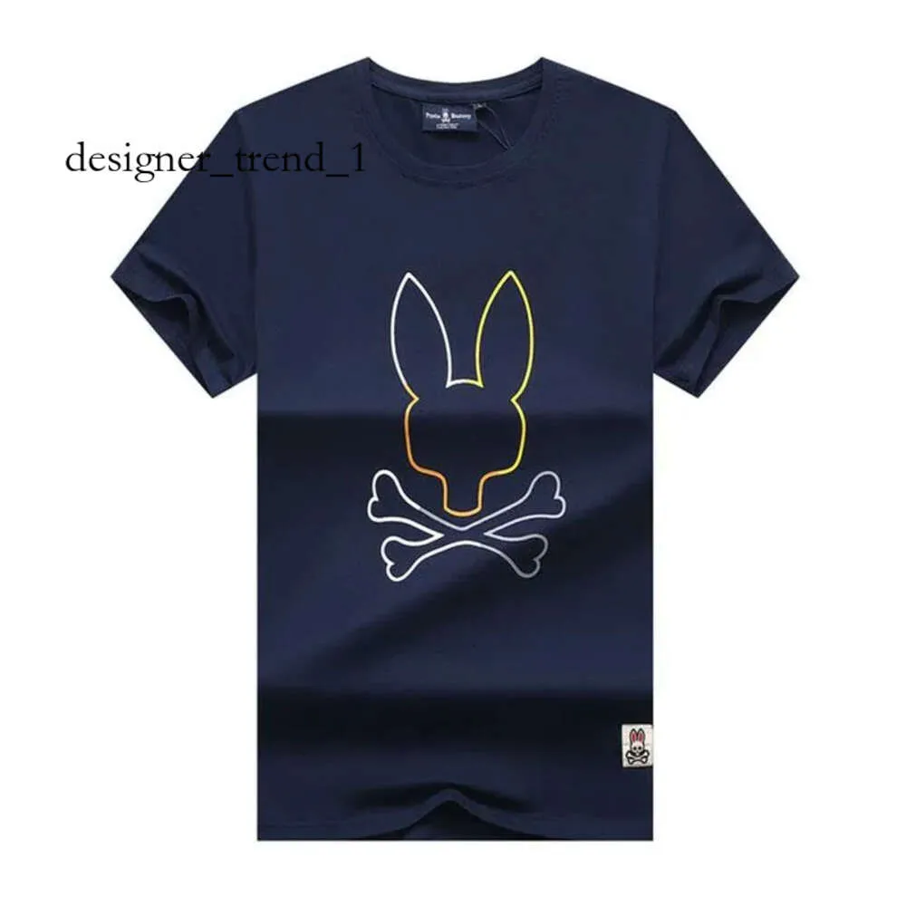 Psyco-Bunny-Hemden, amerikanische Designer-Business-T-Shirts, luxuriöse Mode, atmungsaktive Baumwoll-T-Shirts für Herren und Damen, USA, lässige High-Street-Poloshirts, Totenkopf-Kaninchen-T-Shirts, 2255