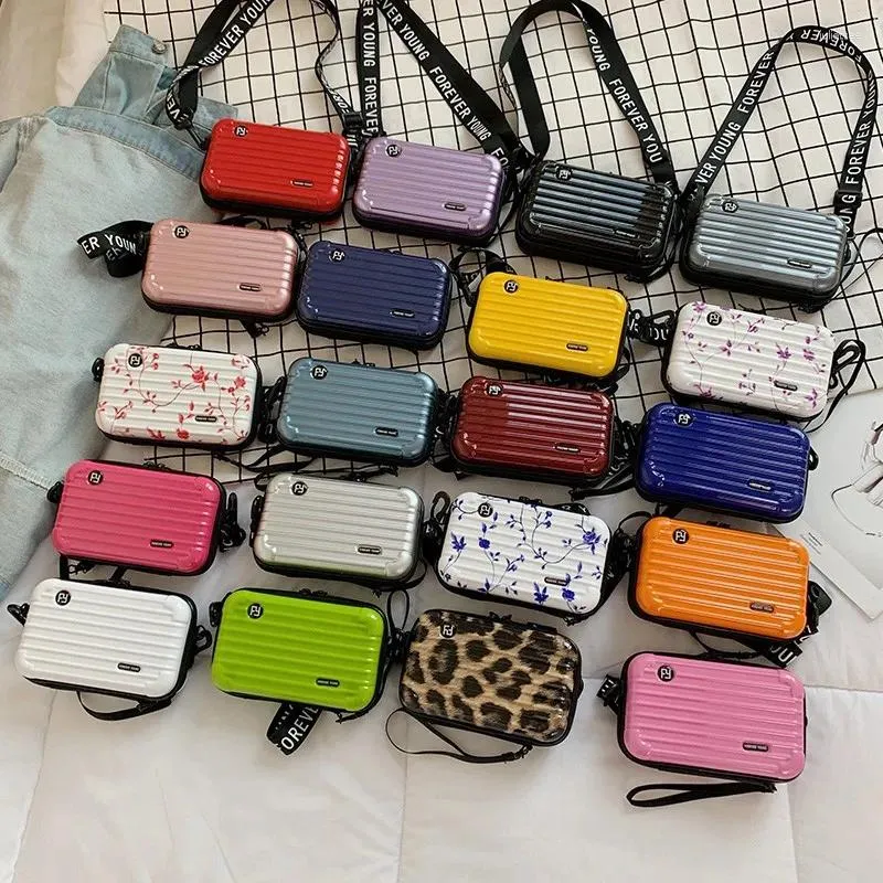 Cosmetic Bags Women Trunk Phone Bag Small Cross Body Strap Cell Shoulder Pouch Purse Wallet Square