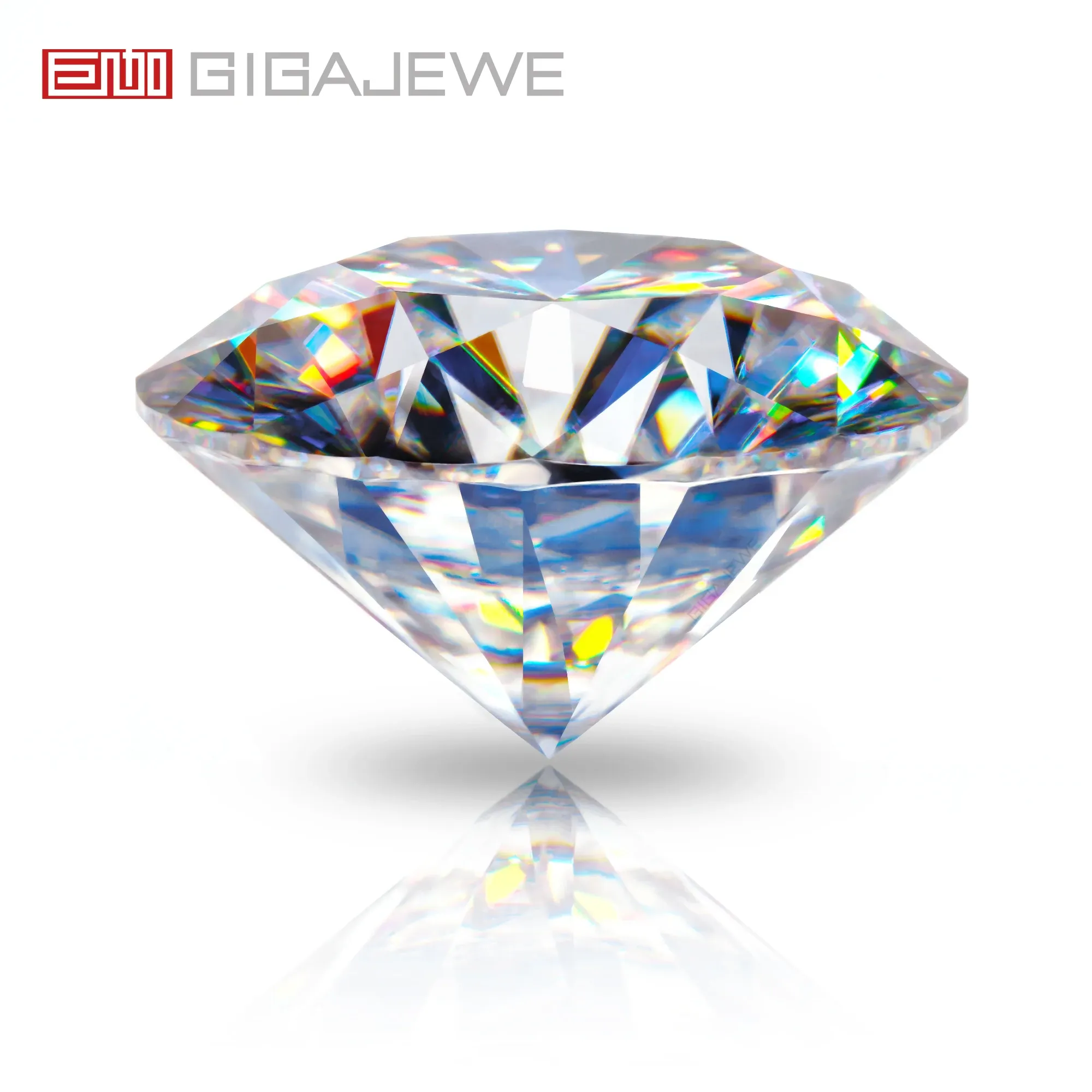 Gioielli Gigewe Moissanite D Colore 0.230.0ct Taglio brillante rotondo Alta qualità Sciolto Lab Diamante Test superato Gemma Fai da te per la creazione di gioielli