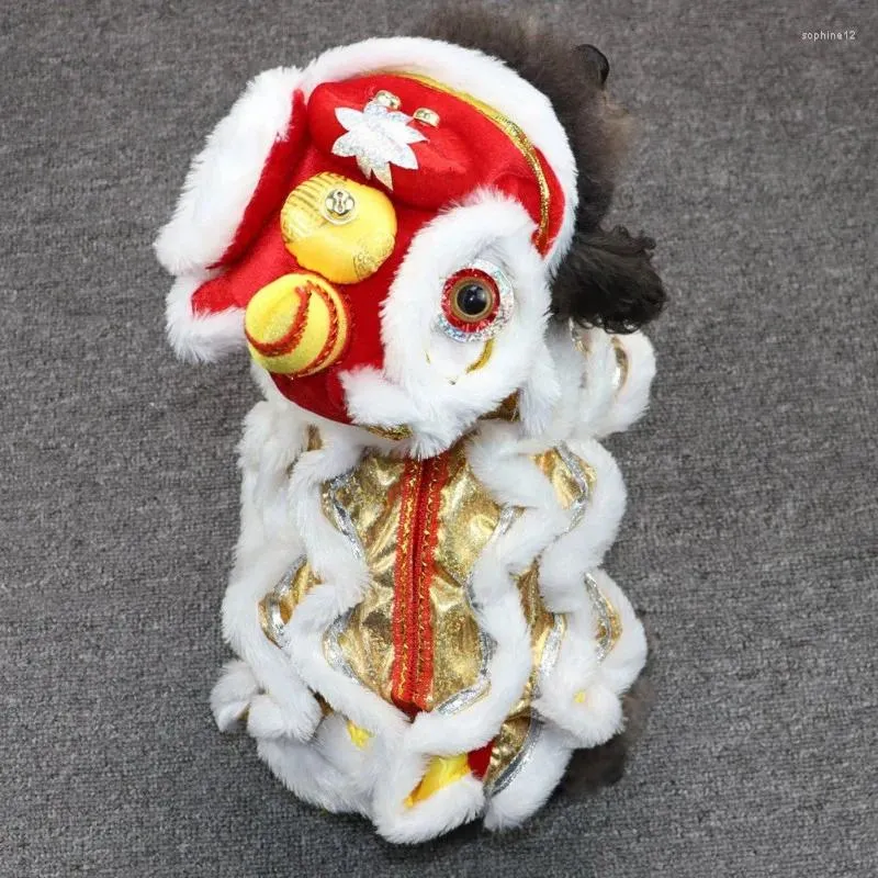 Dog Apparel Spring Festival Costume Lion Dance Chinese Year Role Play Puppy Pet Chihuahua