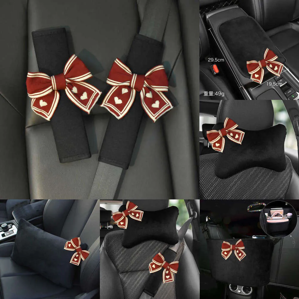 2024 Red Cigarette Lover Vehicle Salon Car Accessory To Women's Universities Car Neck Pillow From Head Restraints Automatic Vertical Belt Support