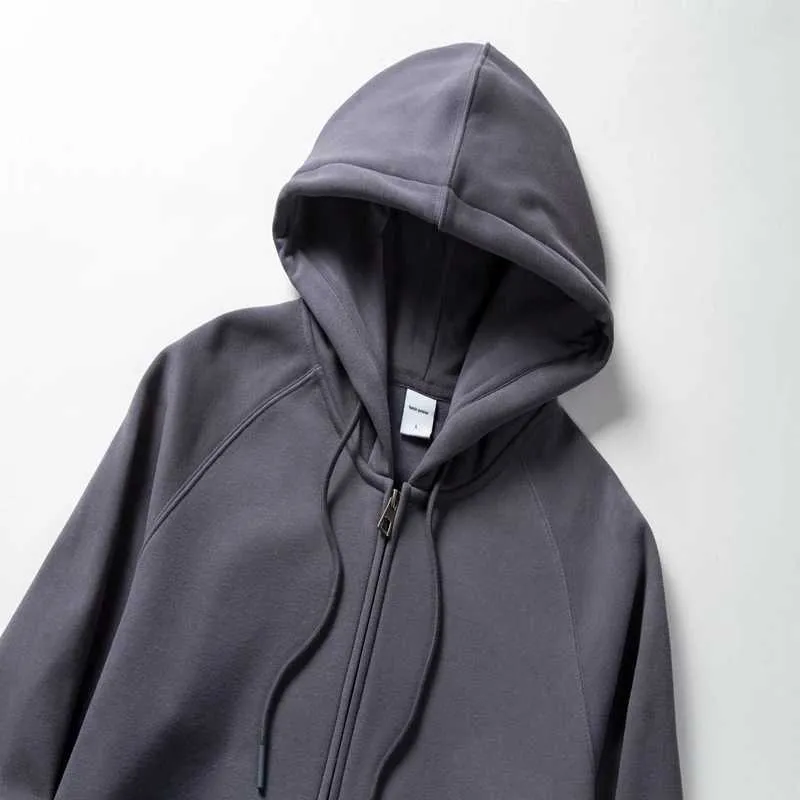 Harajuku Gothic Thom Browne Hoodie Solid Color Zipper Long Harajuku Gothic Thom Browne Hoodie Solid Color Zipper Long
