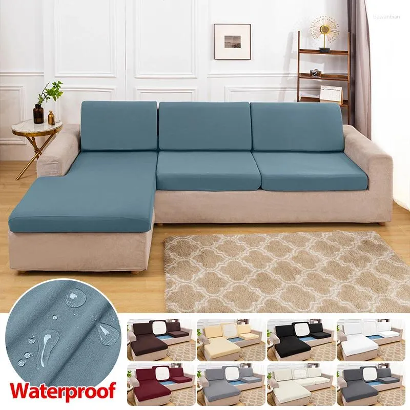 Coprisedia Coprisedile impermeabile per divano Divano elasticizzato in tinta unita per protezione per mobili da soggiorno Fodera lavabile rimovibile