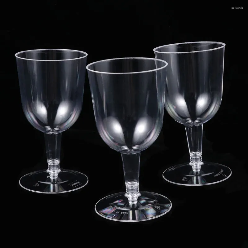 Engångskoppar sugrör plastglas glitter mugg små dessert glas glass öl champagne flöjter