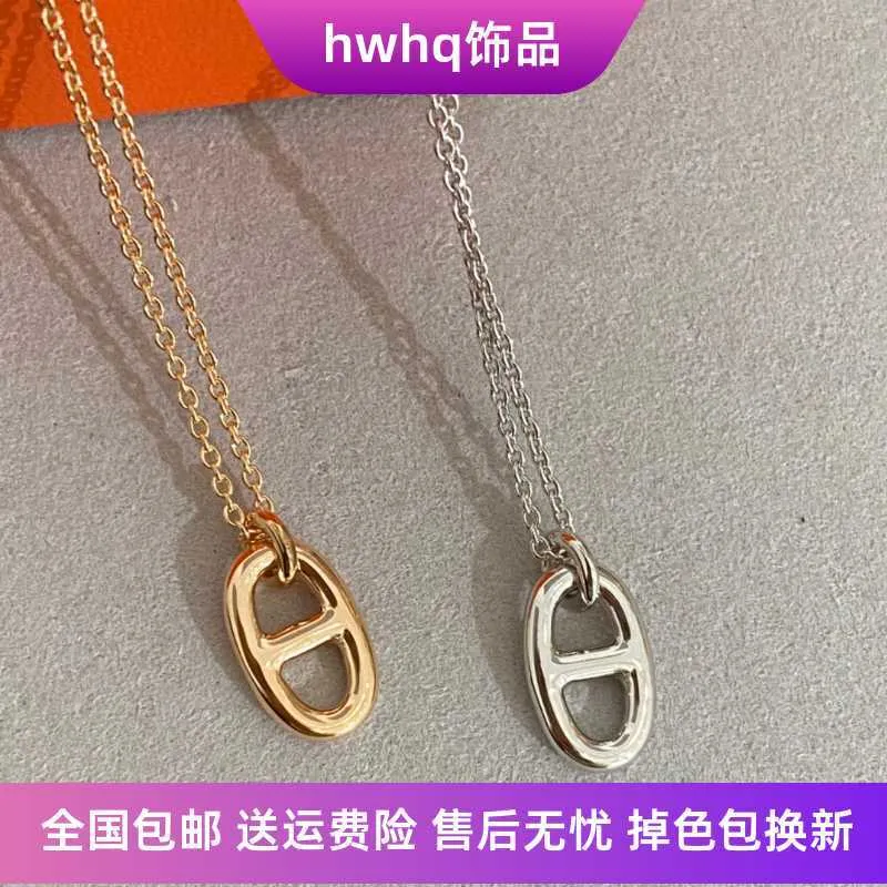 Copper NecklaceCopper Long Pig Charm Nose Necklace for Women 925 Sterling Silver Plated 18K Rose Gold Light Luxury Extraordinary Full Diamonwith logo