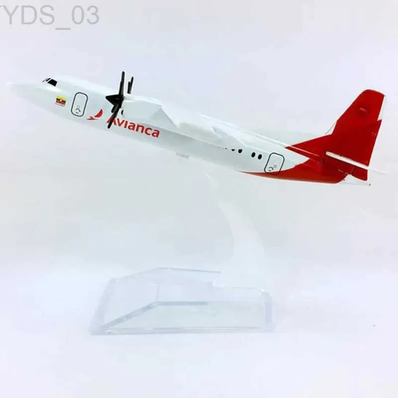 Aircraft Modle Diecast 1 400 Scale Columbia Airlines FK50 Legering Simulering Airplane Model Souvenir Ornament Collection Gift Display YQ240401