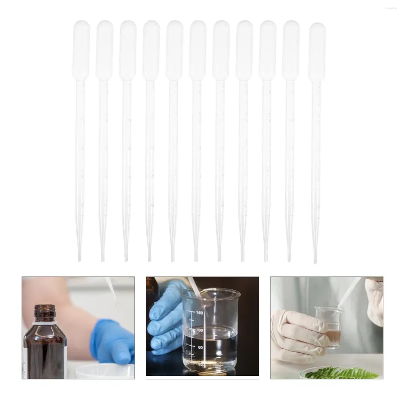 Garrafas de armazenamento 50 Pcs Conta-gotas de plástico Spuit Droppers Líquido Pipetador Palhas Descartáveis Pipeta Doces