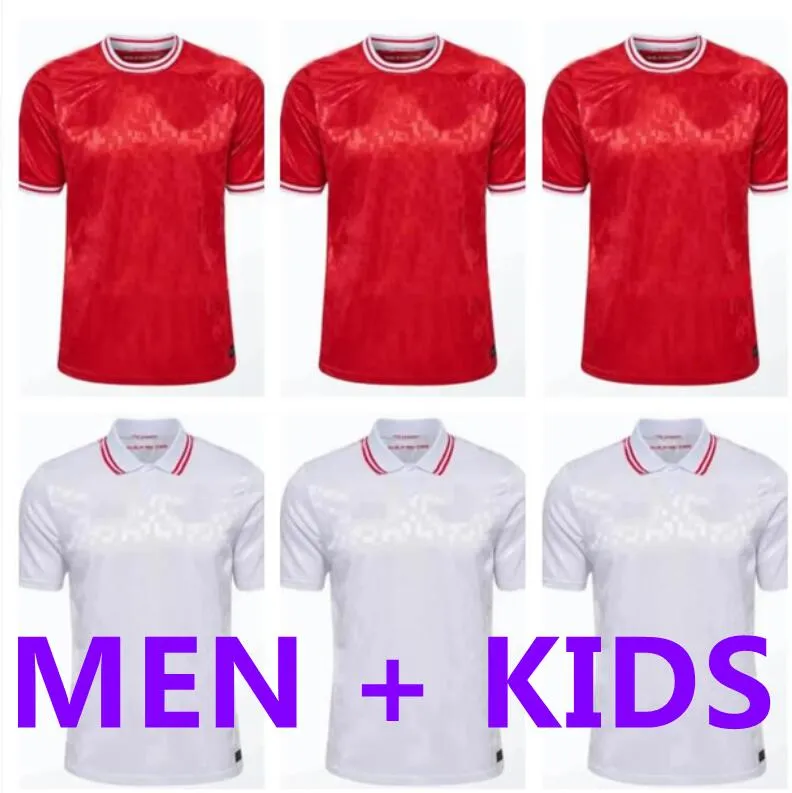 2024 2025 Denemarken voetbalshirts 24 25 euro ERIKSEN HOME RED AWAY WHITE KJAER HOJBJERG CHRISTENSEN SKOV OLSEN BRAITHWAITE DOLBERG voetbalshirts heren kindertenue