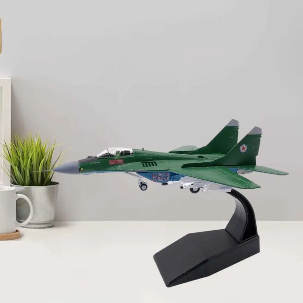 1/100 Scale MIG-29 Russian Fighter Plane Metal Fighter Hobby Model Diecast Plane Model for Collection Gift