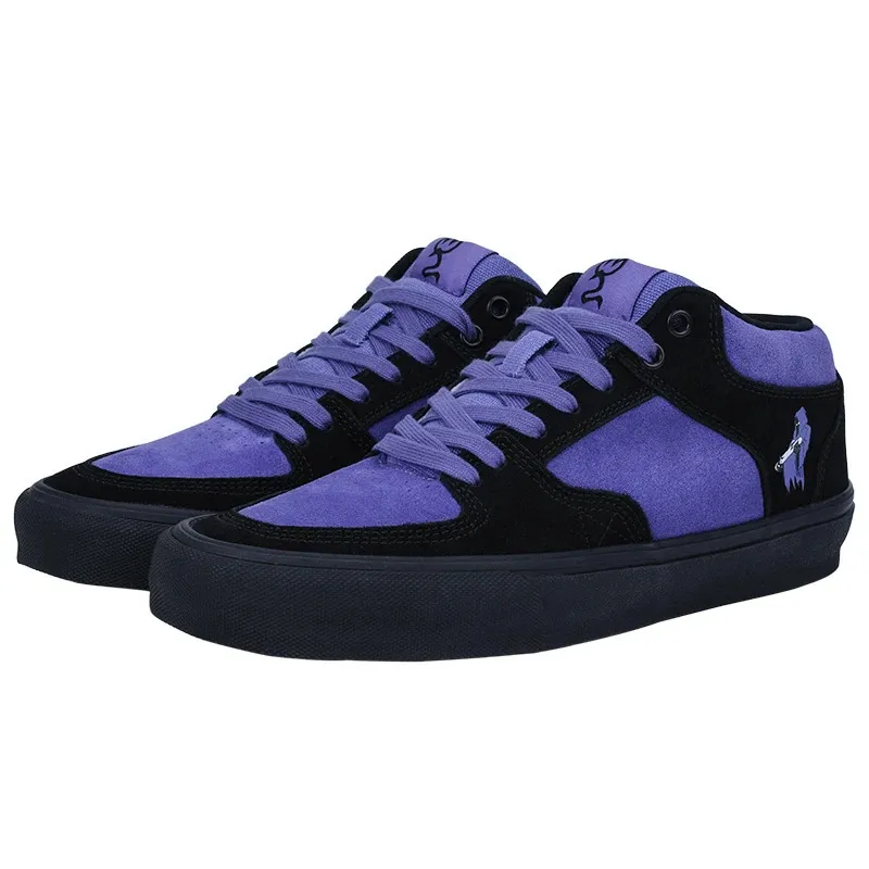 Joiints Purple Skateboard Shoes for Men Athletic Sneaker Mid Top Anti-Slip Casual Soft Le cuir à lacets tennis respirant 240329