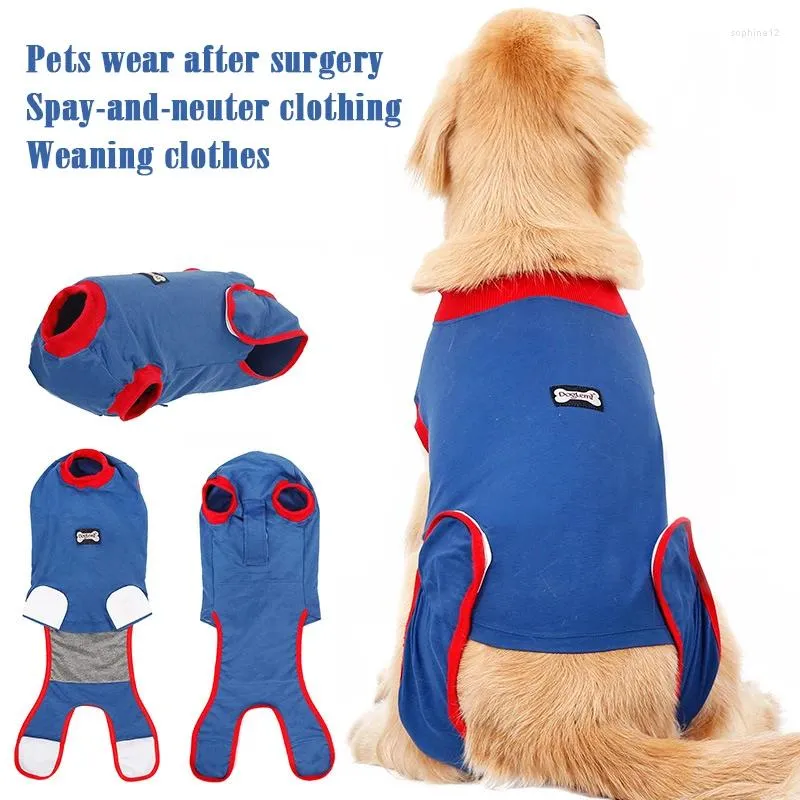 Traje de recuperação de pet de vestuário para cães para pijamas macacões macios e suaves prevenir roupas de esterilização de colete lamber