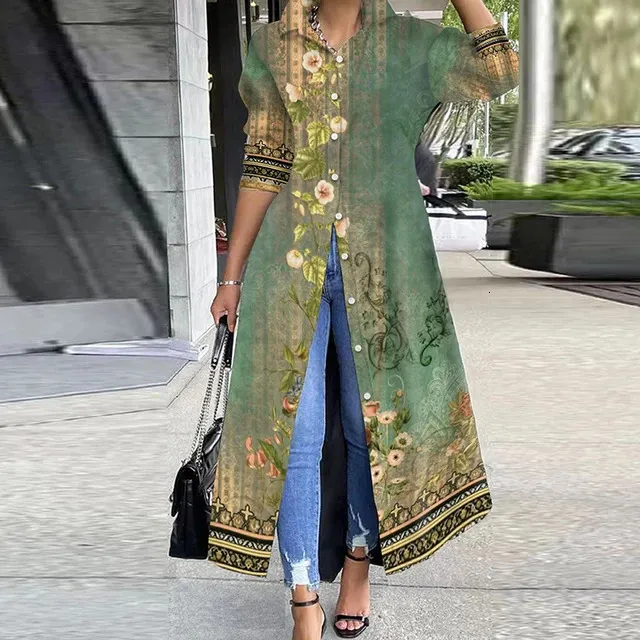 Mid-length Polyester Shirt Dress for Women Spring Summer Party with Lapel  Button and A-Line Silhouette from Dhgate Maternity Dresses - price 63.04