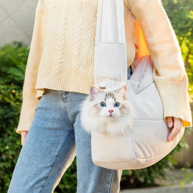 Cat Carriers Pet Carrier Shoulder Bag Sling Winter Outdoor Puppy Travel Portable Warm Walking