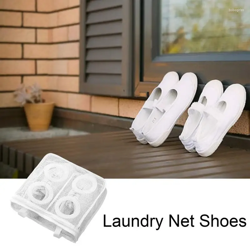 Laundry Bags Washing Machine Protective Shoe Bag Anti Deformation Cover Heavy Duty Sneaker Cleaning Hanging For Drying