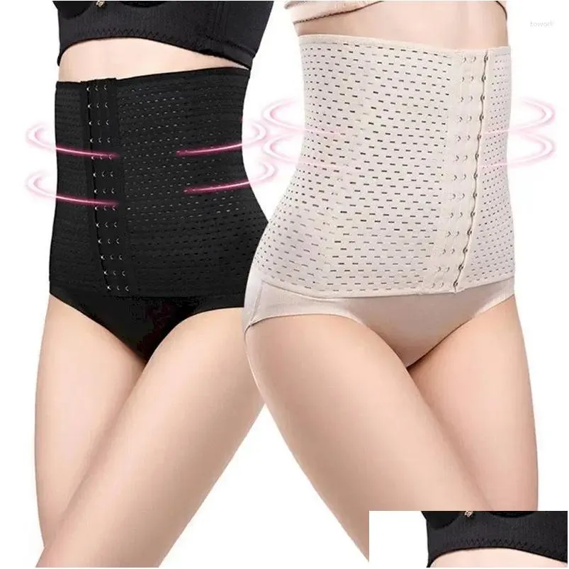 Waist Support Women Corset Top Trainer Sweat Band Hollow Abdomen Belt Postpartum Seal Body Shaper Female Tactical Exercise Drop Delive Ot1Ud