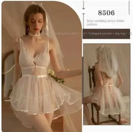 Ng5n pyjamas sexy adulte lingerie sexy femme sexy blanche courte robe de mariée mariée uniforme tentation de passion 1804101