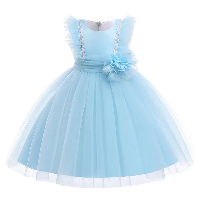 Kinderen Verjaardag Prinses Jurk Voor Meisjes Kinderen Kostuum Bloem Tule Formele Bruidsmeisjekleding Meisje Party Wedding Prom Gown 240321