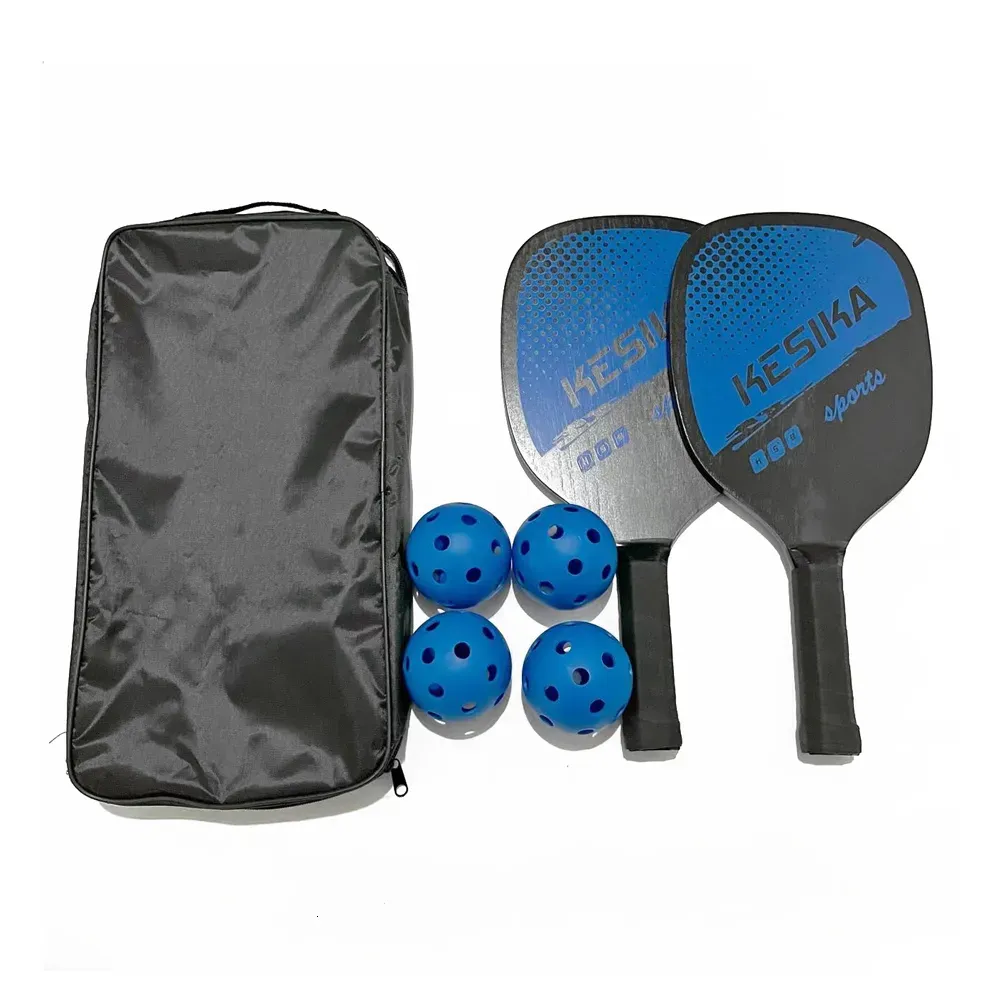 Raquettes Raquettes de Tennis Hommes Femmes Ball Sports Pickleball Paddle Set Pickleball Raquettes Ball Set 2 Raquettes 4 Pickleball Balles avec Transport