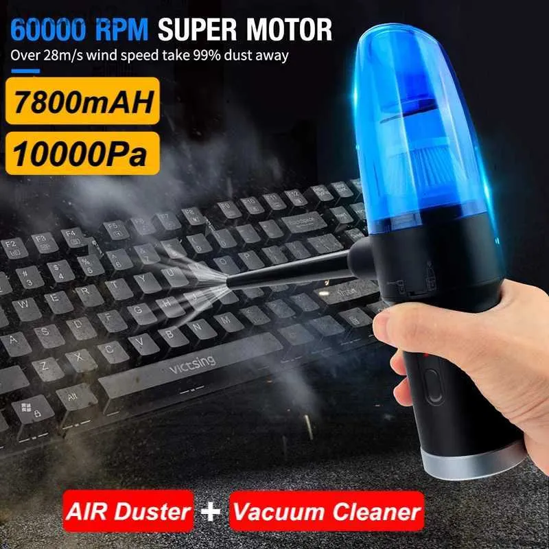 Aspirateurs à aspirateurs améliorés sans fil à air comprimé à air comprimé - aspirateur de fleur 2-en-1 Replaces Nettoyer de pulvérisation d'air en conserve pour le clavier de l'ordinateur YQ240402