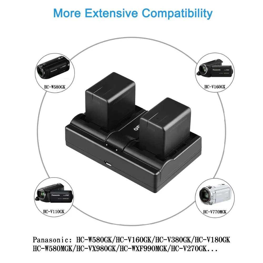 Vhbw Cavo Dati E Ricarica USB Compatibile Con Panasonic HC-V727, V750, V757, V770, V777 - Micro USB, Lunghezza 30 Cm, Nero - 2