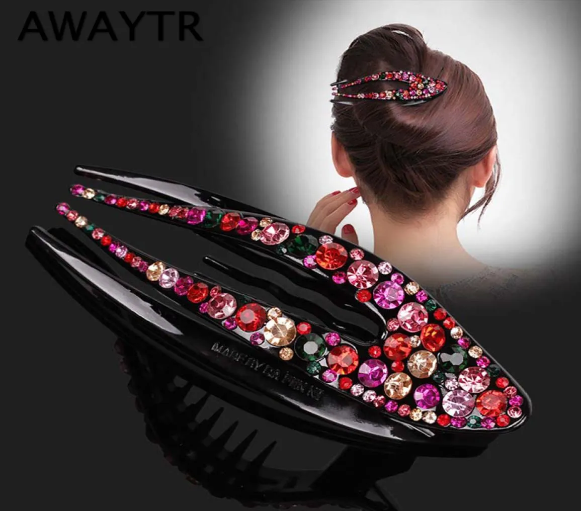 Korean Crystal Hairpin For Women Hairclip Top Side Clip Rhinestone Duckbill Clip Hair Jewelry Girls Hair Accories2483174